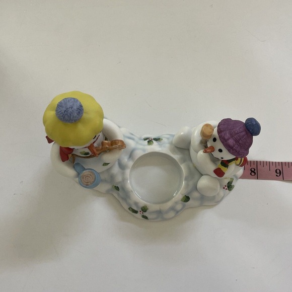 Partylite‎ Snowbell Kids Votive Candle Holder Snowman Porcelain P7869 Christmas - Picture 6 of 11